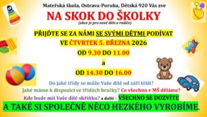 Obrázek pro příspěvek NA SKOK DO ŠKOLKY (pro nové děti)
